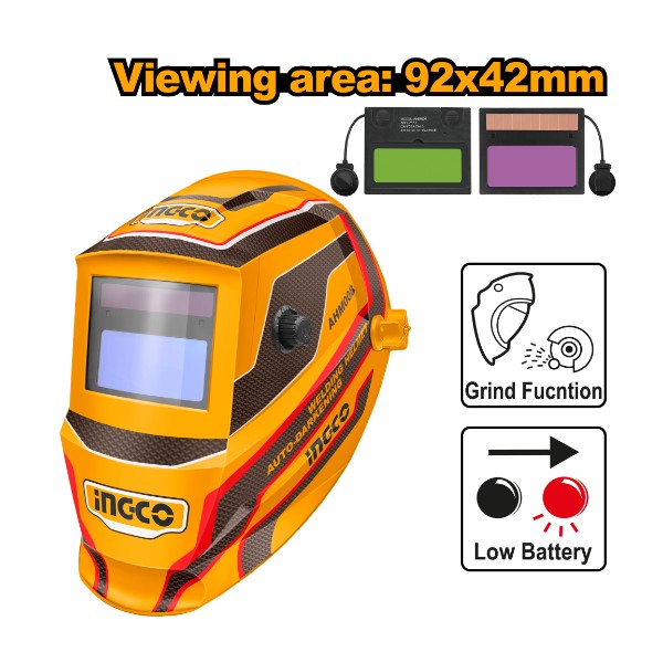 Auto Darkening Welding Helmet AHM008 Ingco - Ghana