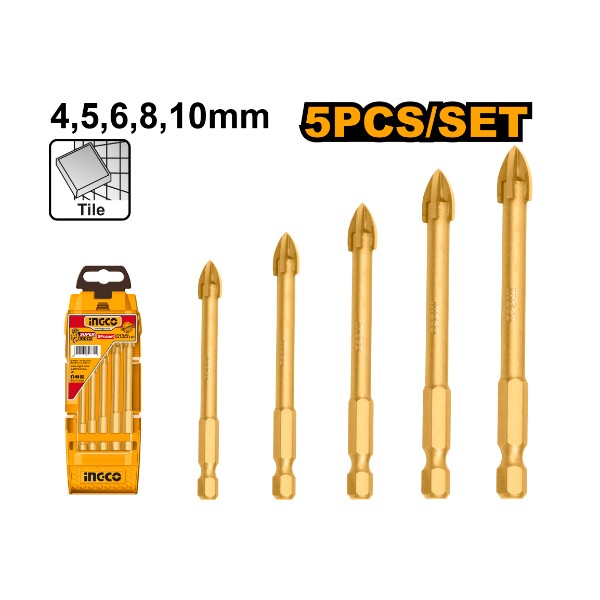 5 Pcs glass drill bits - C24 | AKD7058 Ingco - Ghana