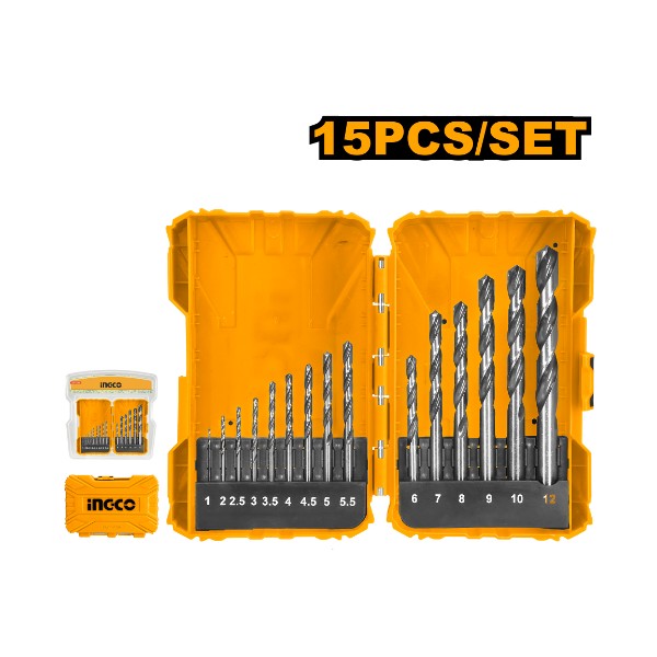 15pcs HSS  Drill Bits Set AKDL51501 Ingco - Ghana