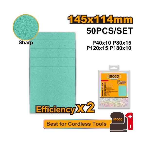 Sanding sheet set | AKFS145115 Ingco - Ghana