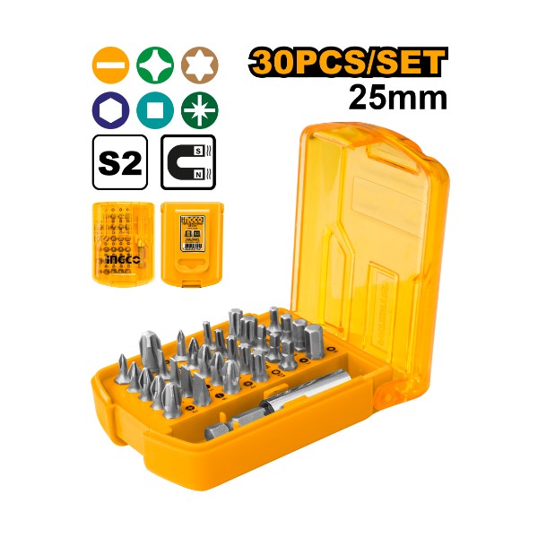 30 Pcs screwdriver bits set - P10 | AKSD08301 Ingco - Ghana