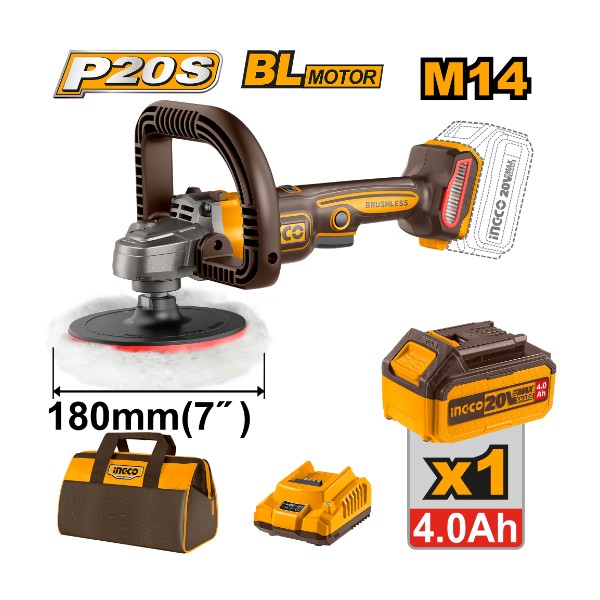 Cordless polisher 7" 20V + Battery | APLI20181 Ingco - Ghana