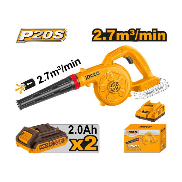 Cordless blower 20V 1 Speed + 2 Battery - P1C4 | CABLI200282 Ingco - Ghana