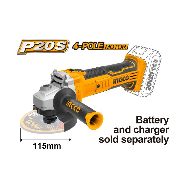 Lithium-Ion Angle Grinder CAGLI1151 Ingco - Ghana