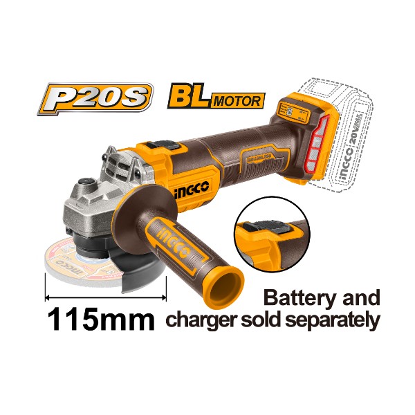 Lithium-Ion angle grinder CAGLI201158 Ingco - Ghana