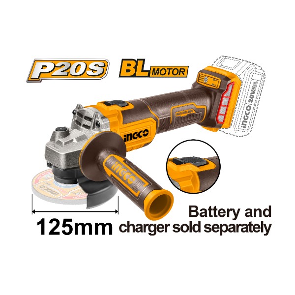 Cordless angle grinder | CAGLI201258 Ingco - Ghana