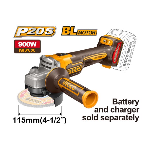 Cordless angle grinder | CAGLI21154 Ingco - Ghana