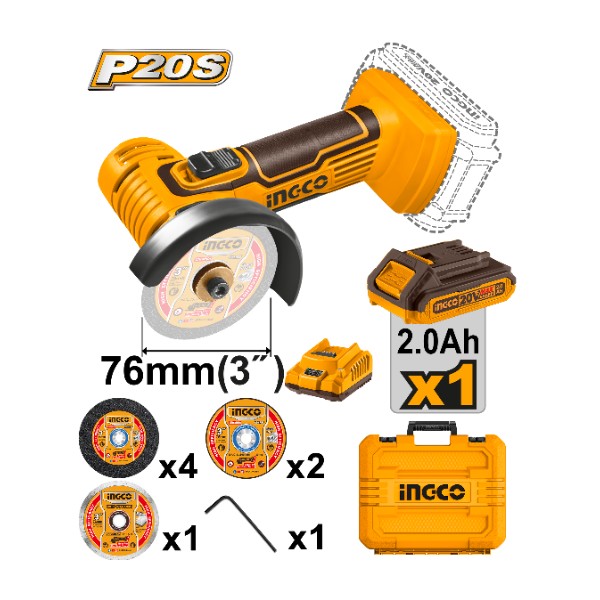 Cordless mini cut-off tool 20V 3" - P1C4 | CAGLI76012 Ingco - Ghana