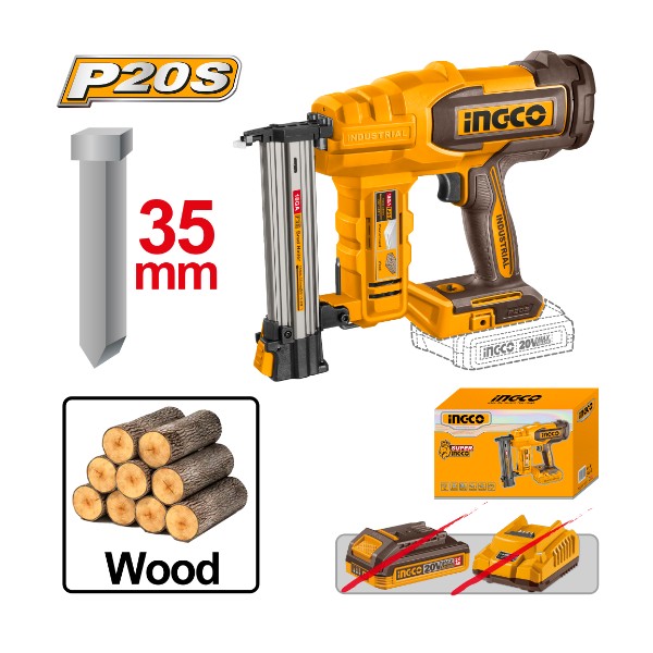 Cordless brad nailer 20V 35mm - P1C6 | CBNLI2005 Ingco - Ghana
