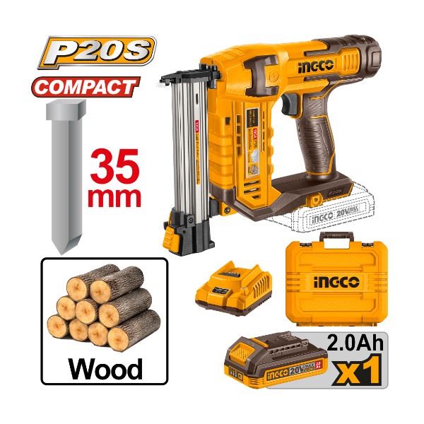 Lithium-Ion cordless brad nailer kit CBNLI3508 Ingco - Ghana
