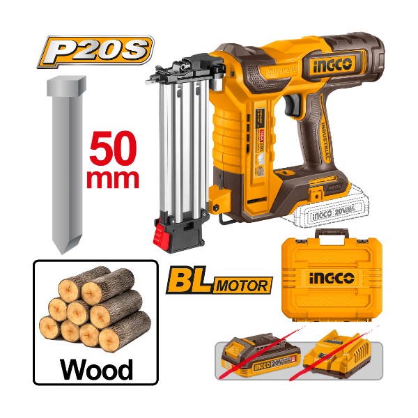 Cordless brad nailer 20V 50mm - P1C4 | CBNLI5005 Ingco - Ghana