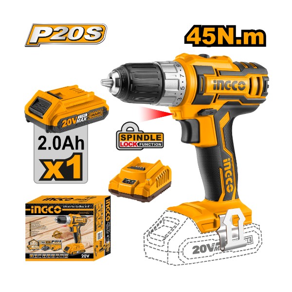 Lithium-Ion Cordless Drill CDLI20021 Ingco - Ghana