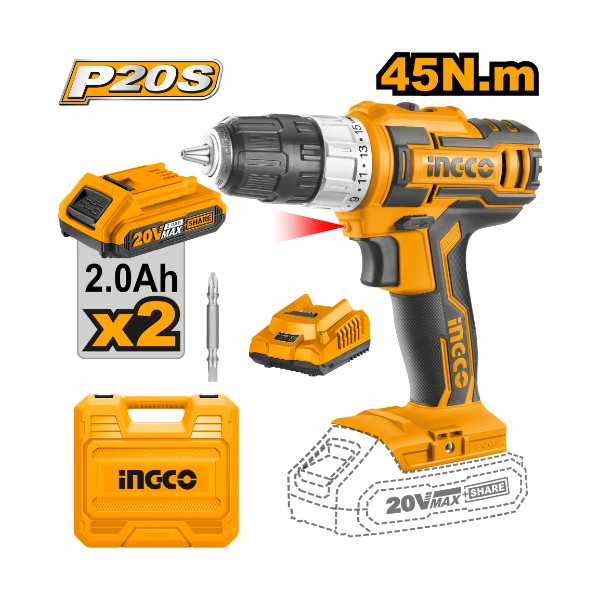 Lithium-Ion Cordless Drill CDLI200215 Ingco - Ghana
