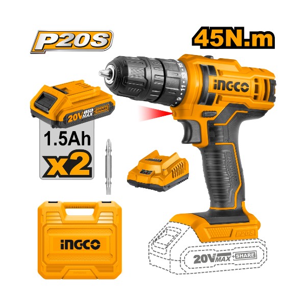 Lithium-ion cordless drill 20v - C5 | CDLI20028 Ingco - Ghana