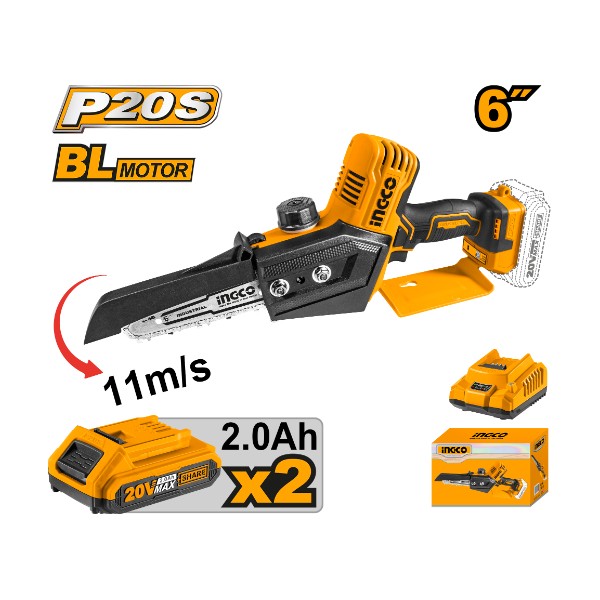 Lithium-ion mini Chain Saw CGSLI20682 Ingco - Ghana