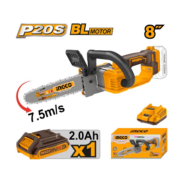 Cordless chain saw 20V 8" + Battery - P1C6 | CGSLI20851 Ingco - Ghana