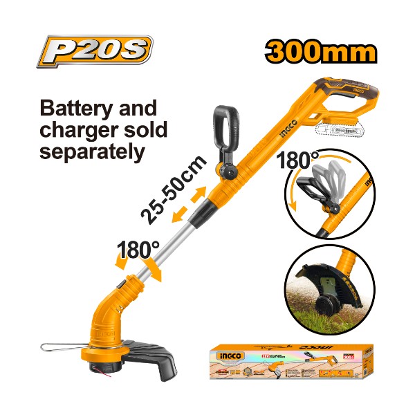 Lithium-ion Grass Trimmer CGTLI20018 Ingco - Ghana