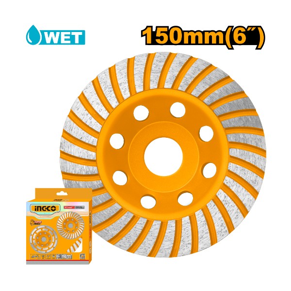 Diamond cup wheels 6" Wet - C10 | CGW011501 Ingco - Ghana