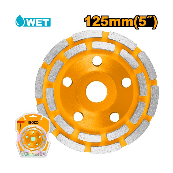Diamond Cup Wheels Double Row Segmented CGW021251 Ingco - Ghana