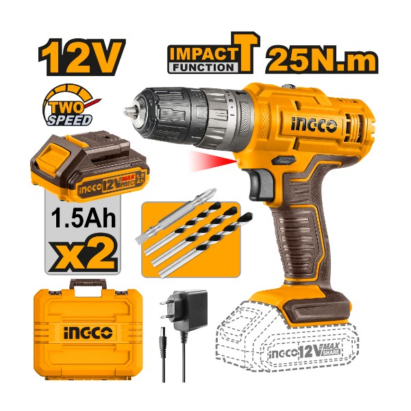 Cordless impact drill | CIDLI1228 Ingco - Ghana