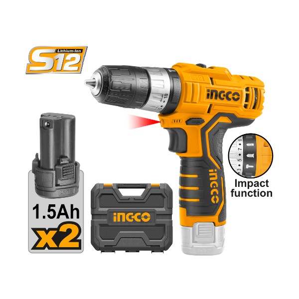 Lithium-Ion Cordless Drill CIDLI1232 Ingco - Ghana
