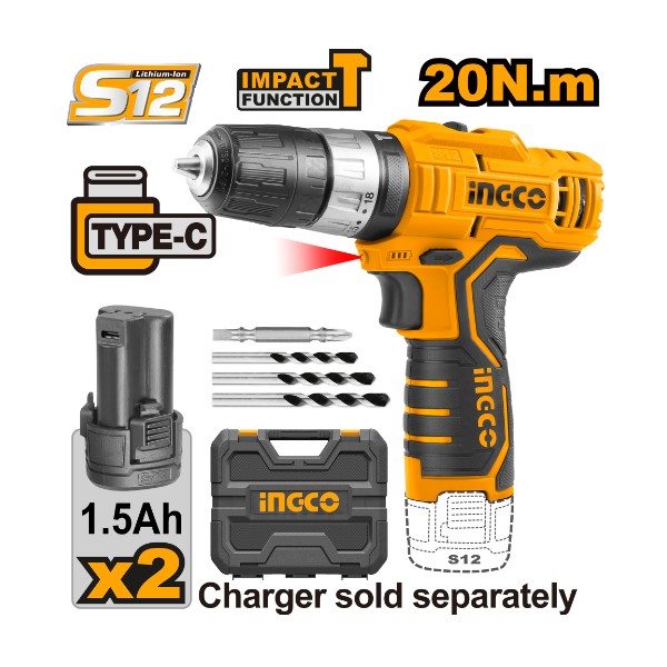 Lithium-Ion Impact Drill CIDLI12328 Ingco - Ghana