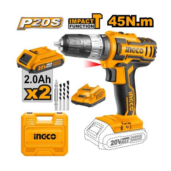 Lithium-Ion Impact Drill CIDLI200215 Ingco - Ghana