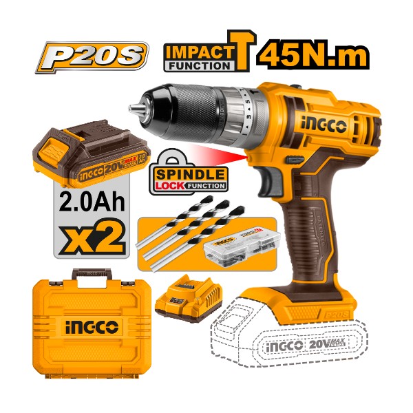 Lithium-Ion impact drill CIDLI201452 Ingco - Ghana