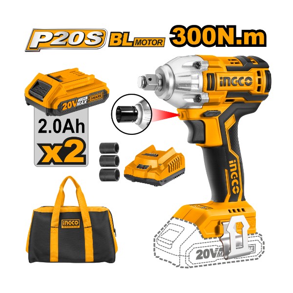 Lithium-Ion Impact Wrench CIWLI2001 Ingco - Ghana