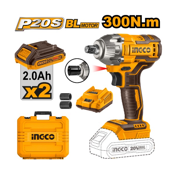 Lithium-Ion Impact Wrench CIWLI2038 Ingco - Ghana