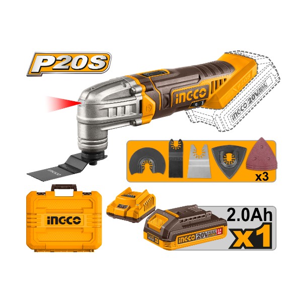Cordless multi-tool 20V + Battery - P1C6 | CMLI20228 Ingco - Ghana