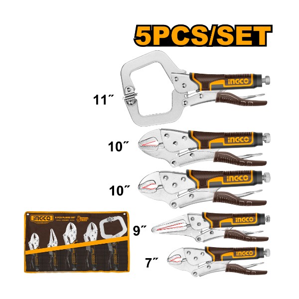5 Pcs Locking Pliers set
- P1C6 | COS23091 Ingco - Ghana