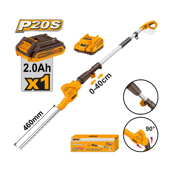 Cordless pole hedge trimmer | CPHT2016012 Ingco - Ghana