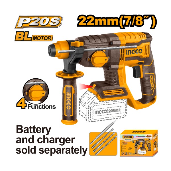 Lithium-Ion rotary hammer CRHLI20208 Ingco - Ghana