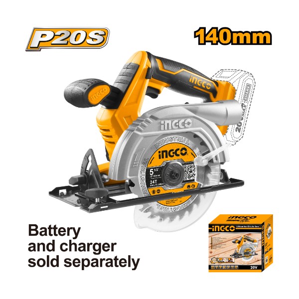 Lithium-ion Circular Saw CSLI1401 Ingco - Ghana