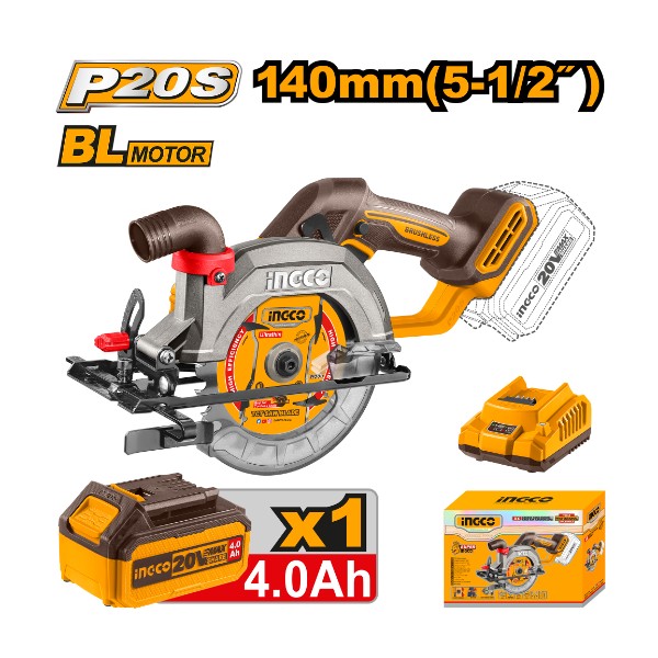 Cordless circular saw | CSLI14021 Ingco - Ghana