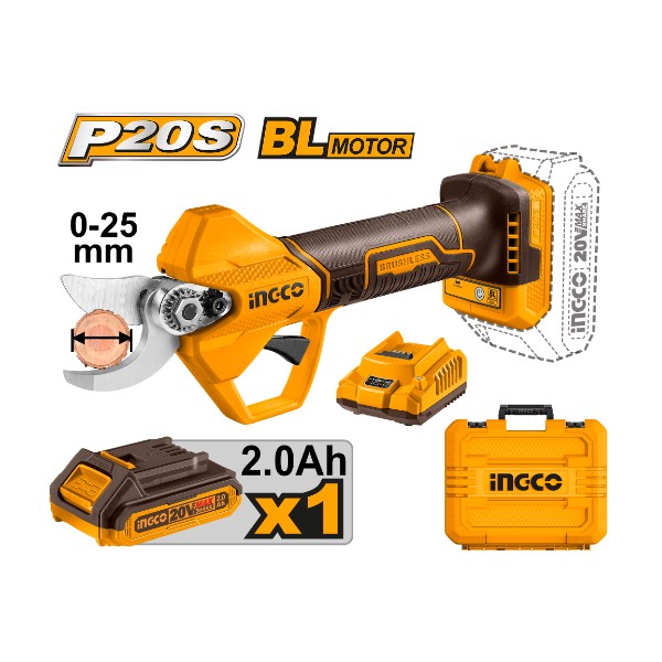 Cordless gauge straight shear 20V + Battery CSSLI202581 Ingco - Ghana