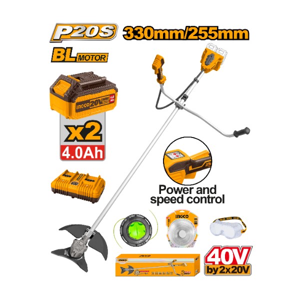 Cordless string trimmer and brush cutter 40V + 2 Battery
- PC1 | CSTLI202522 Ingco - Ghana