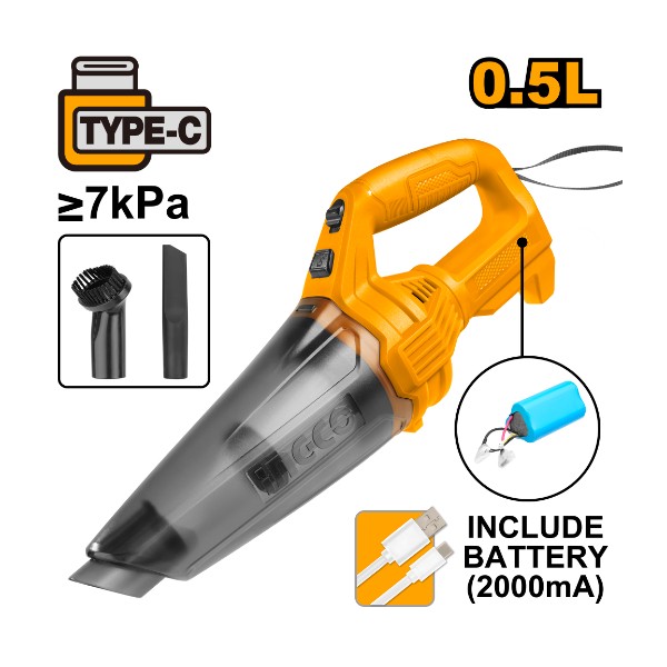 Lithium-Ion vacuum cleaner 12V USB-C - C8 | CVLI2026 Ingco - Ghana