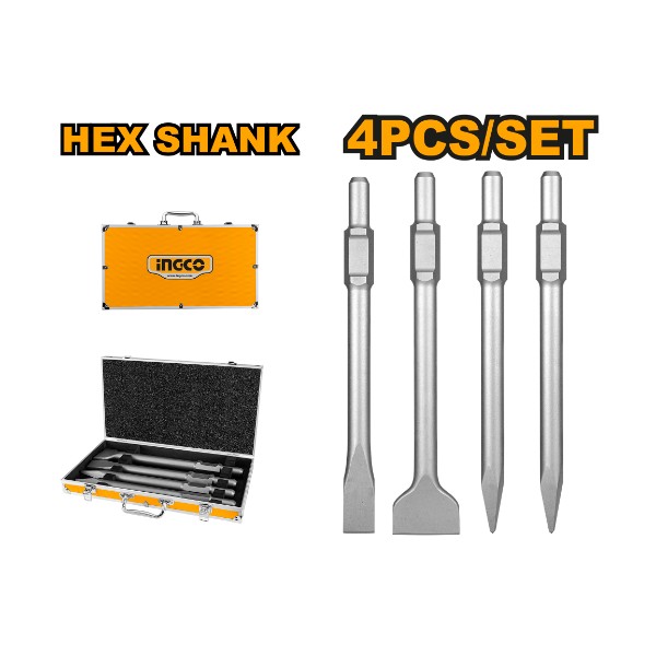 Hex chisel 4pcs set - P1C2 | DBC0304375 Ingco - Ghana