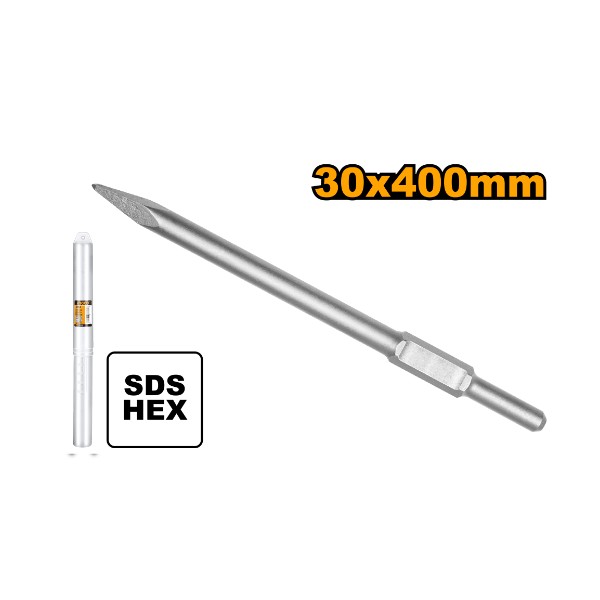 Hex chisel 30x400mm pointed for PDB17008 - P1C10 | DBC03340011 Ingco - Ghana