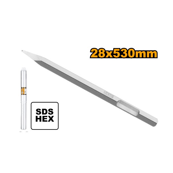 Hex chisel 28x520mm pointed for PDB22001 - P1C5 | DBC04352011 Ingco - Ghana