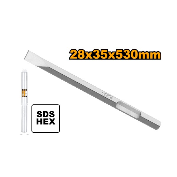 Hex chisel 28x35x520mm flat for PDB22001 - P1C5 | DBC04352012 Ingco - Ghana