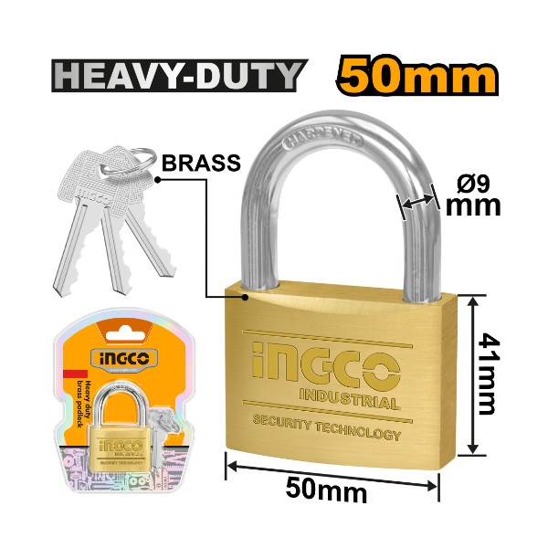 Heavy Duty Brass Padlock DBPL0502 Ingco - Ghana