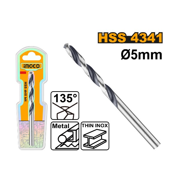 4341 HSS drill bit | DBT1200504 Ingco - Ghana