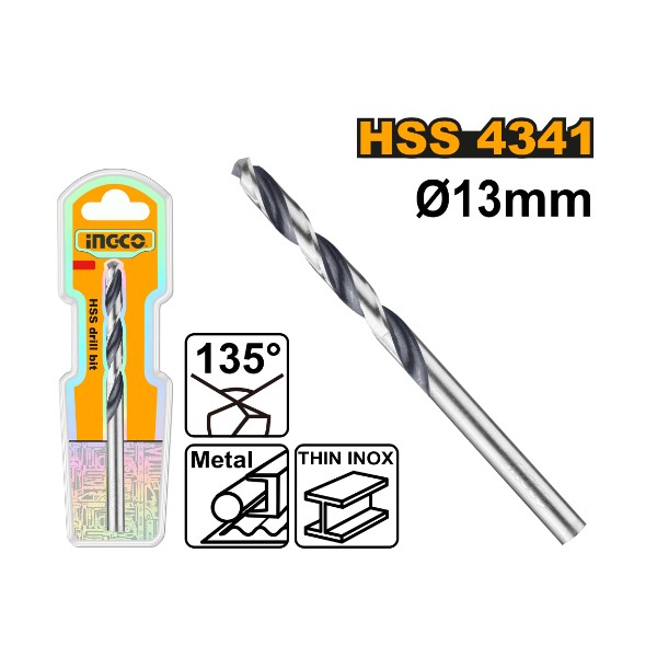 4341 HSS drill bit 13mm - P40C160 | DBT1201304 Ingco - Ghana