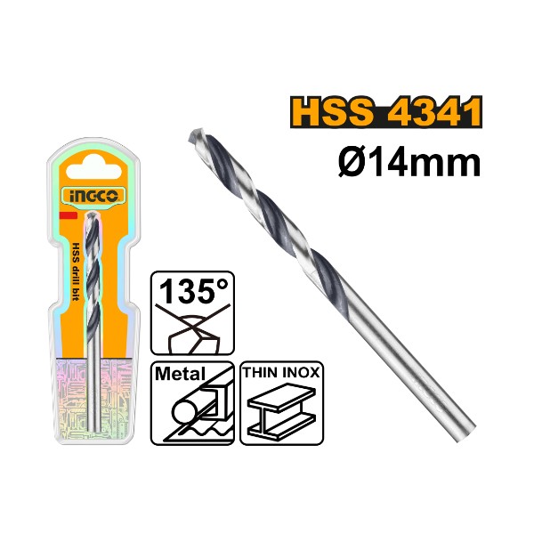 4341 HSS drill bit 14mm - P35C140 | DBT1201404 Ingco - Ghana