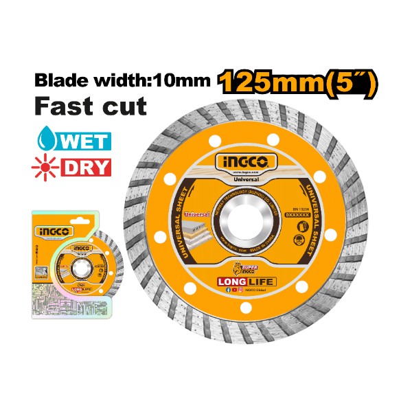 Turbo diamond disc 5" 10mm - P50C100 | DMD031252 Ingco - Ghana