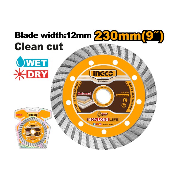 Turbo Diamond Disc 9" | DMD032301 Ingco - Ghana