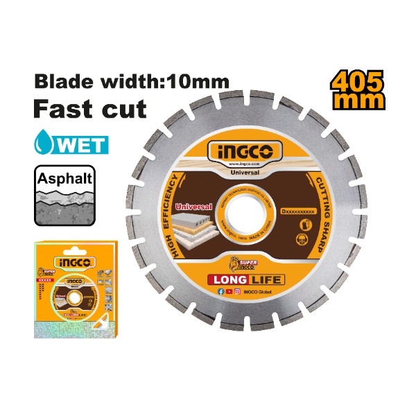 Diamond Disc For Asphalt Cutting Laser Welded Rim DMD064051 Ingco - Ghana